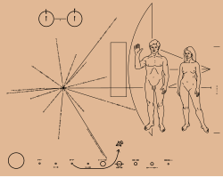 Plaque de Pioneer 10.