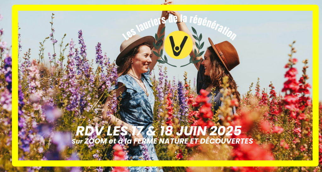 Les lauriers de la régénération c’est un dispositif qui vise à mettre en lumière les initiatives pionnières en matière de pratiques régénératives. Concrètement, il s’agit d’un concours suivi d’un événement réunissant des entreprises ou organisations ayant lancé des produits, services contribuant activement à la régénération de la nature et du vivant humain tout en étant économiquement viables.