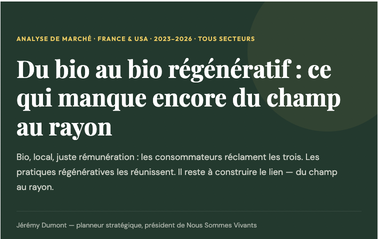 Du bio au régénératif