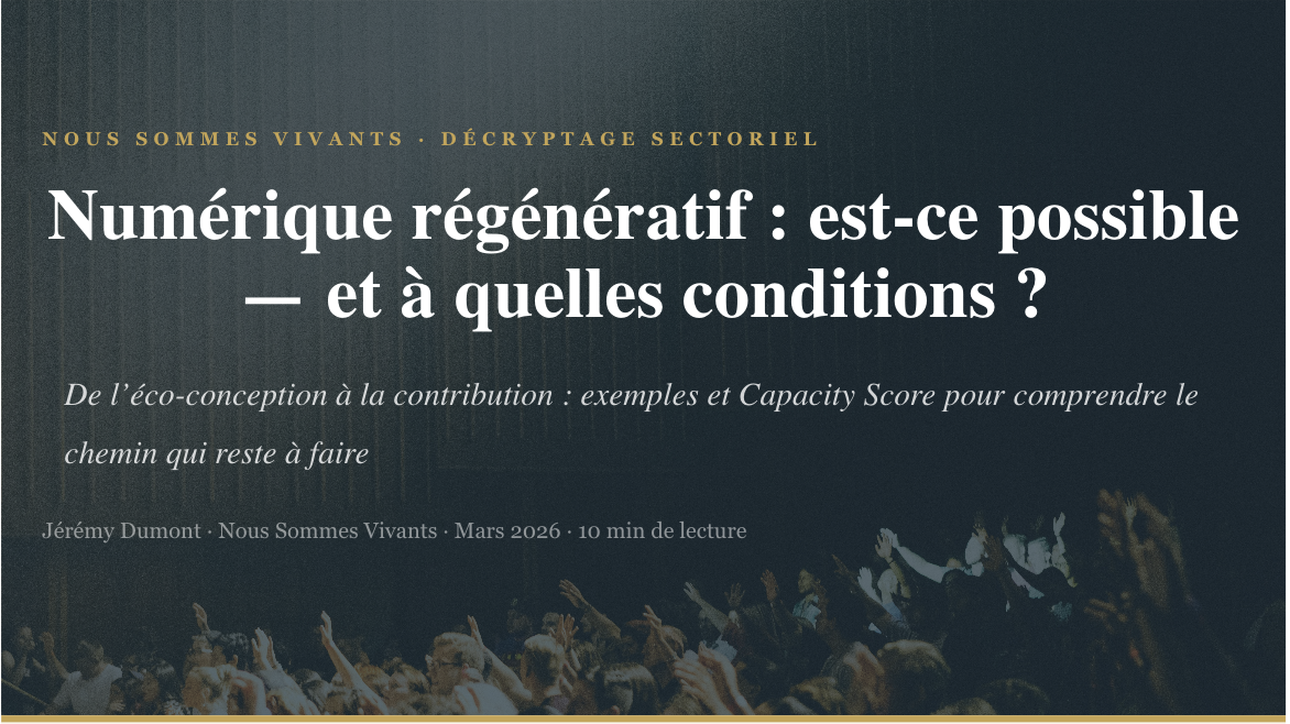 Numérique régénératif : est-ce possible — et à quelles conditions ?
